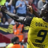 Guirassy et le BVB sont allés s'imposer à Leverkusen dimanche KEYSTONE/EPA/CHRISTOPHER NEUNDORF